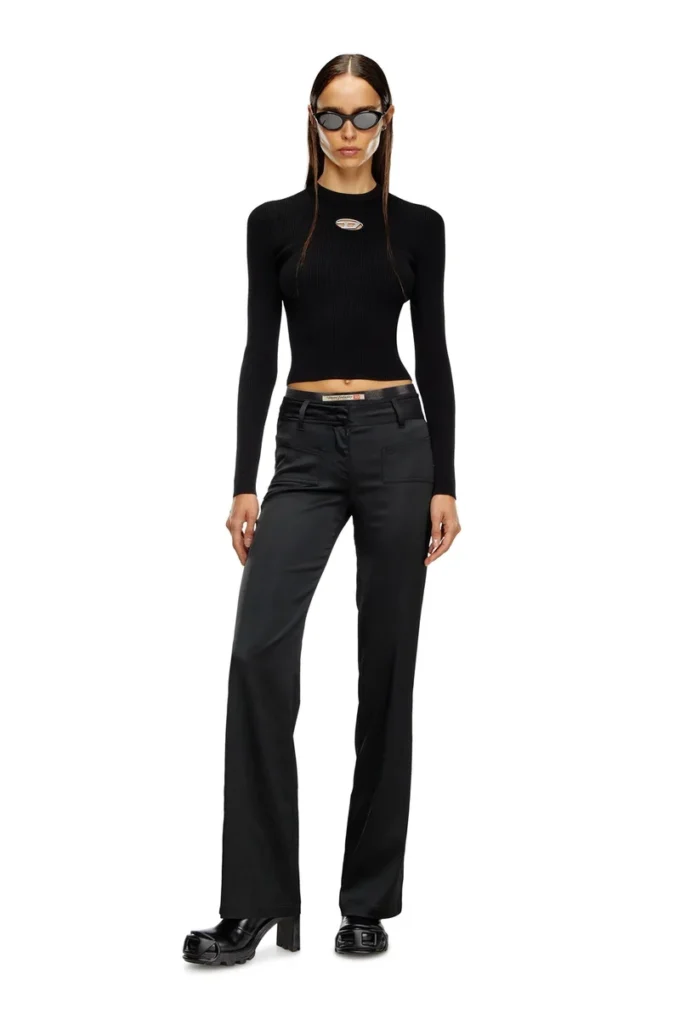 m-valari Rib-knit viscose-blend top with Oval D m-valari Rib-knit viscose-blend top with Oval D