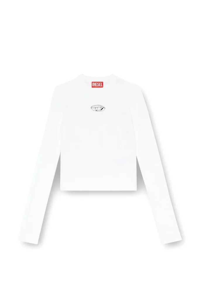 m-valari Rib-knit viscose-blend top with Oval D m-valari Rib-knit viscose-blend top with Oval D