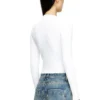 m-valari Rib-knit viscose-blend top with Oval D m-valari Rib-knit viscose-blend top with Oval D