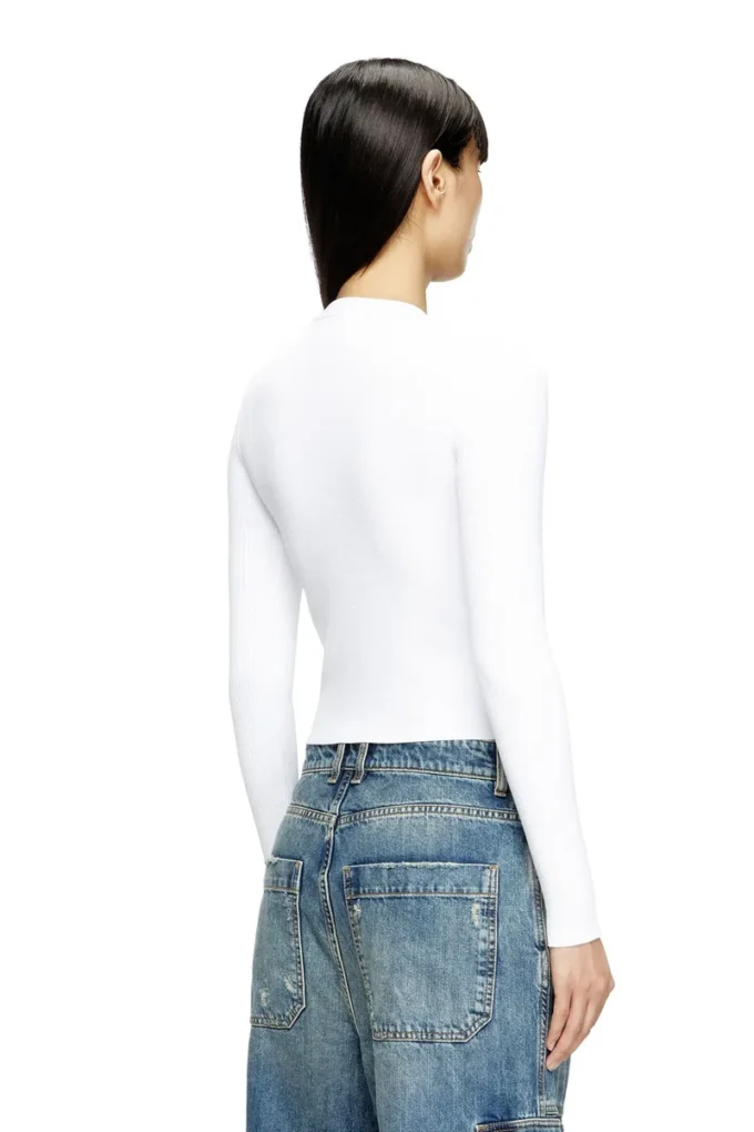 m-valari Rib-knit viscose-blend top with Oval D m-valari Rib-knit viscose-blend top with Oval D