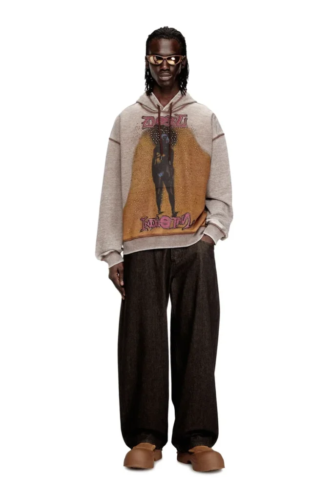 s-boxton-hood Hoodie with print and studs s-boxton-hood Hoodie with print and studs