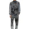 s-corr Devoré houndstooth zip-up top s-corr Devoré houndstooth zip-up top