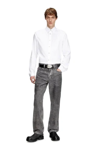 s-fitty-a Formal shirt with logo-embroidered collar s-fitty-a Formal shirt with logo-embroidered collar