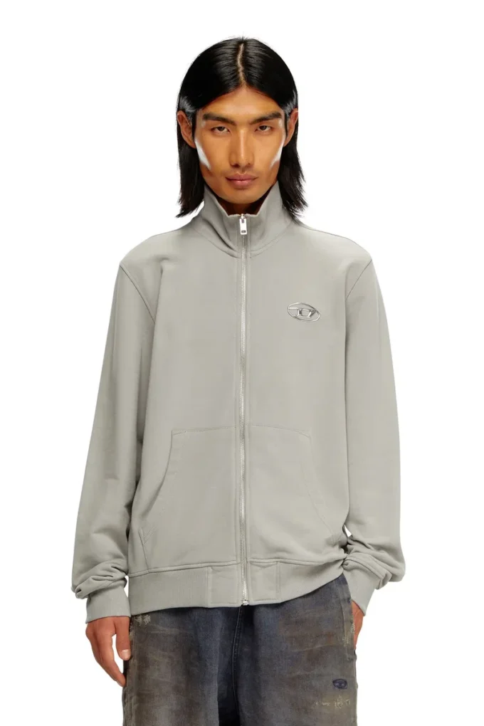 s-ginni-zip-od Zip-up sweatshirt with metallic logo s-ginni-zip-od Zip-up sweatshirt with metallic logo