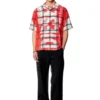 s-nabil Check bowling shirt with fading logo s-nabil Check bowling shirt with fading logo