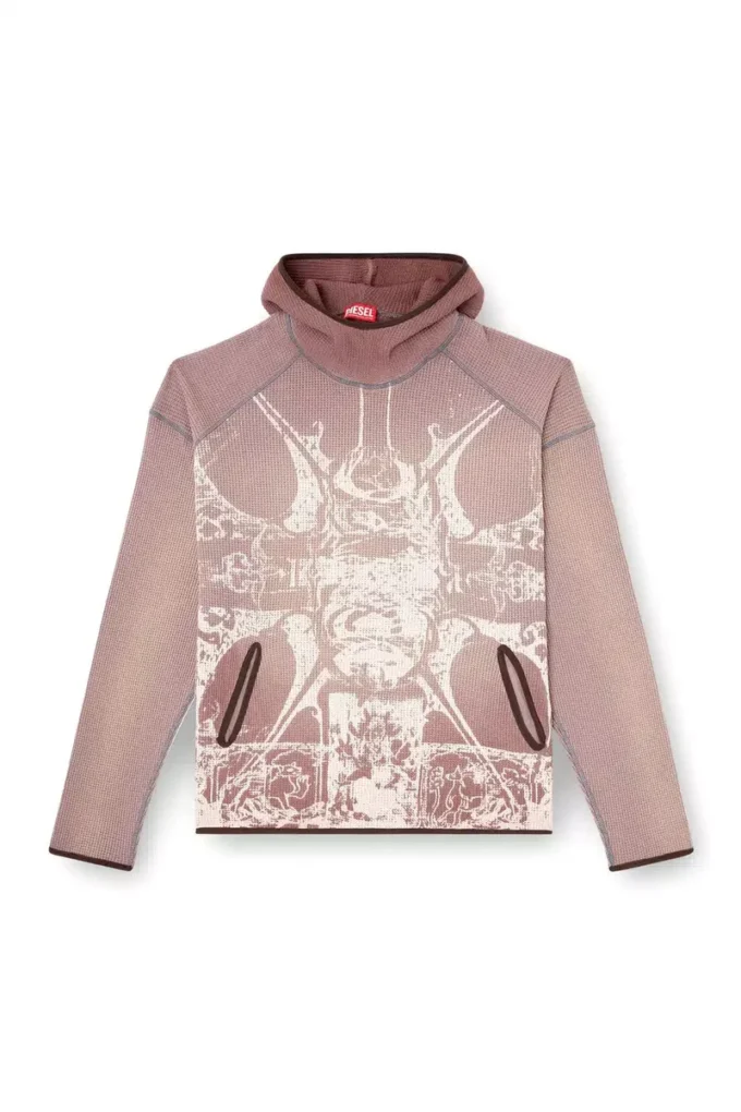 s-waf-hood-new Faded waffle hoodie with graphic print s-waf-hood-new Faded waffle hoodie with graphic print