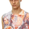 t-birco-p6 Shiny tank top with Diesel film print t-birco-p6 Shiny tank top with Diesel film print