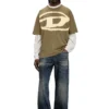t-boxt-bleach T-shirt with bleached Oval D logo t-boxt-bleach T-shirt with bleached Oval D logo