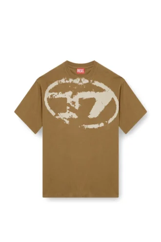 t-boxt-n14 T-shirt with distressed flocked logo t-boxt-n14 T-shirt with distressed flocked logo
