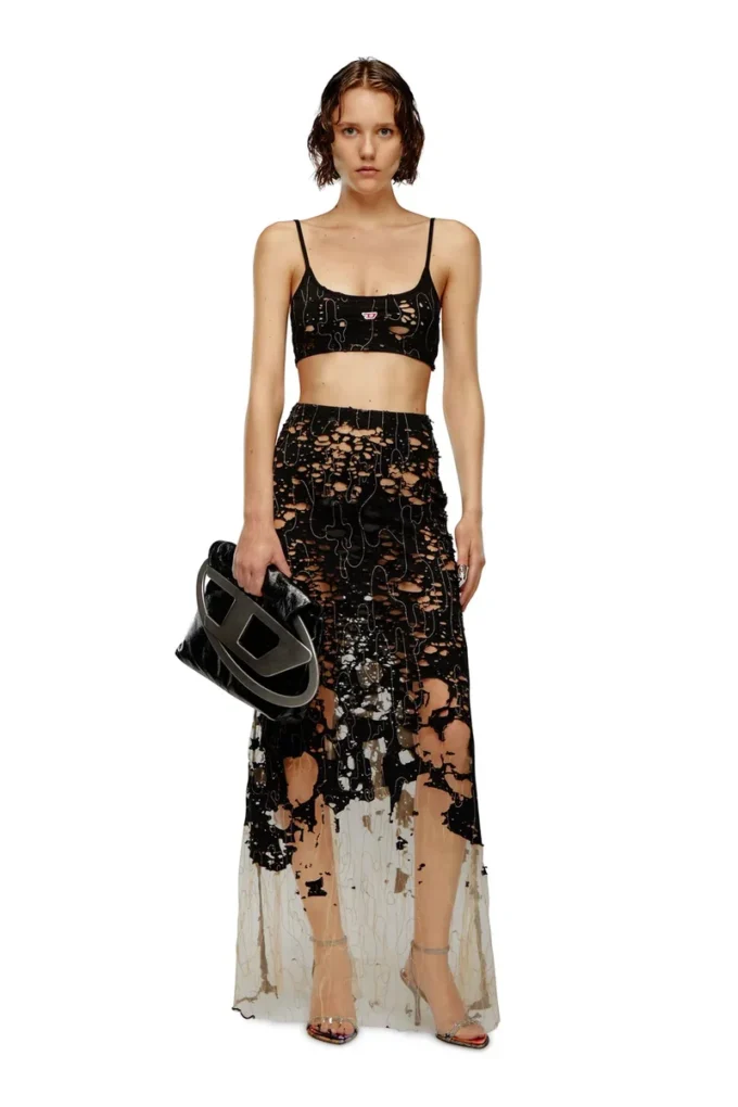 t-bra-dev Tulle bra top with destroyed jersey t-bra-dev Tulle bra top with destroyed jersey