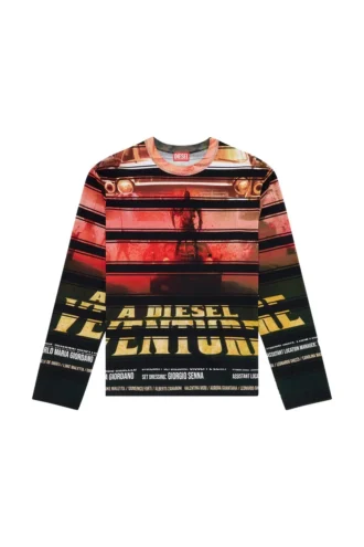 t-craneup-ls T-shirt with striped movie print t-craneup-ls T-shirt with striped movie print