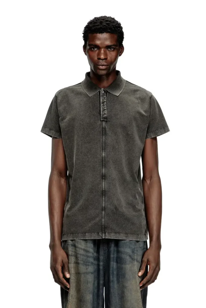 t-nomely Polo shirt in denim-look jersey t-nomely Polo shirt in denim-look jersey