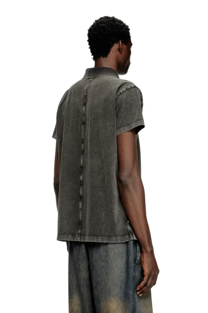 t-nomely Polo shirt in denim-look jersey t-nomely Polo shirt in denim-look jersey