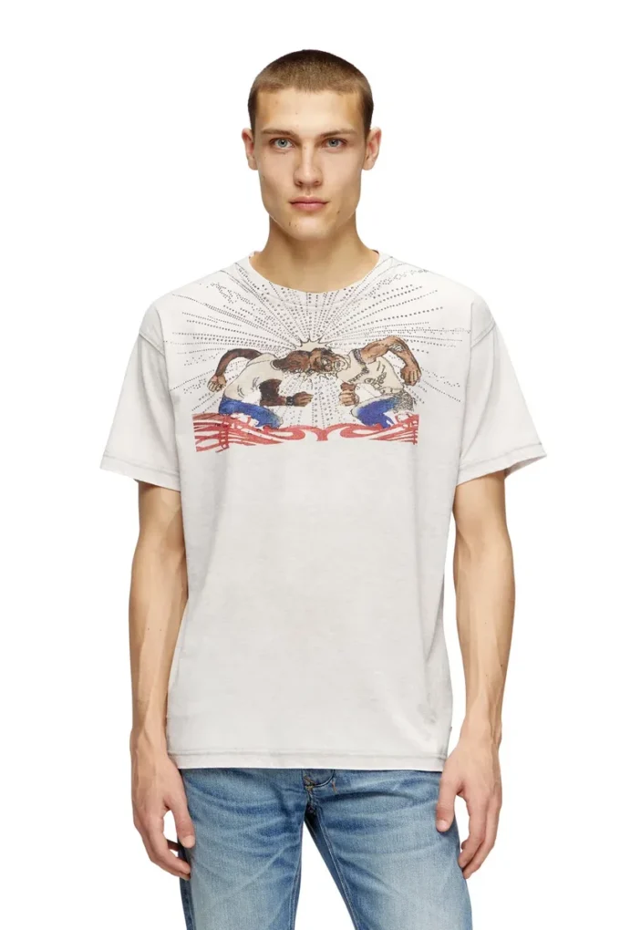 t-norm-t15 T-shirt with rhinestone graphic t-norm-t15 T-shirt with rhinestone graphic