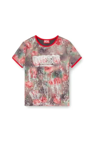 t-unkyel Skinny floral print jersey top with sequins t-unkyel Skinny floral print jersey top with sequins