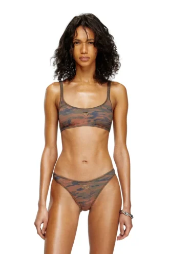 ut-bra-top-utlt Camo bikini top with cut-out logo ut-bra-top-utlt Camo bikini top with cut-out logo