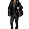 w-myley Hooded puffer jacket in coated fabric w-myley Hooded puffer jacket in coated fabric