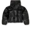 w-myley Hooded puffer jacket in coated fabric w-myley Hooded puffer jacket in coated fabric