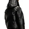 w-myley Hooded puffer jacket in coated fabric w-myley Hooded puffer jacket in coated fabric